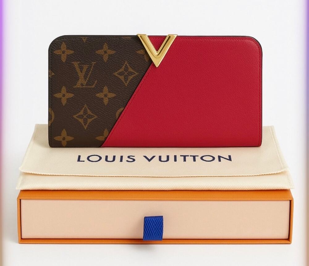 Louis Vuitton Monogram Canvas Cerise Leather Kimono Wallet